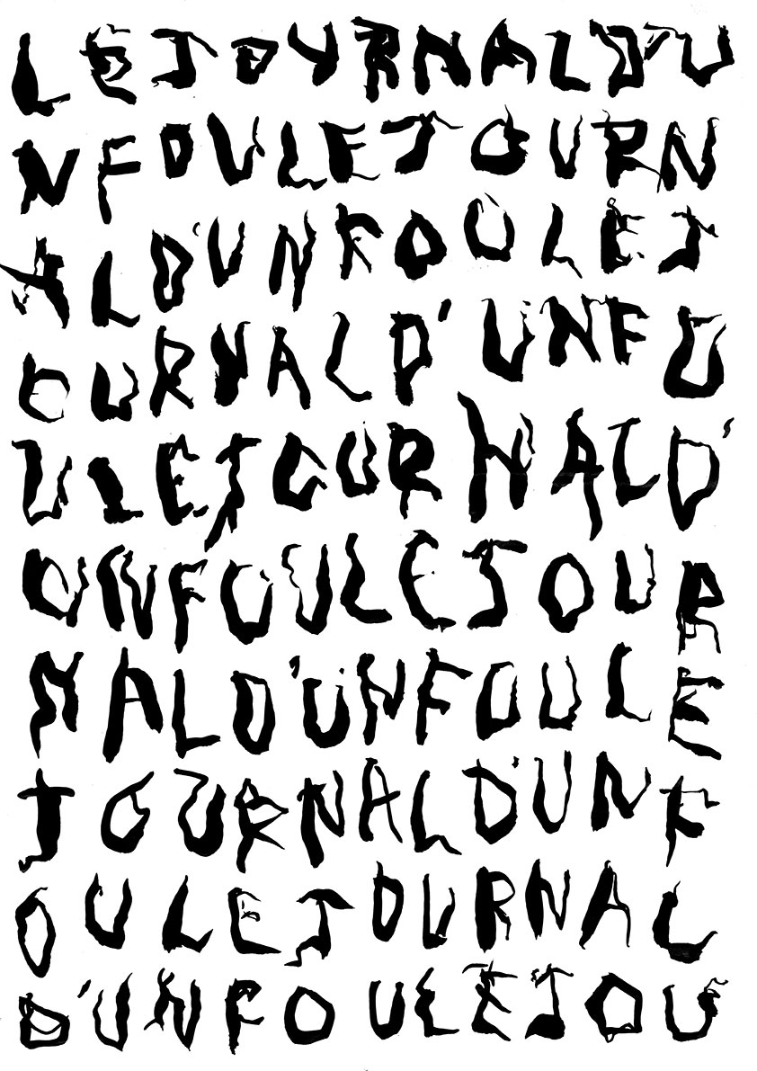 typographie pour Le Journal d'un Fou de Nicolas Gogol